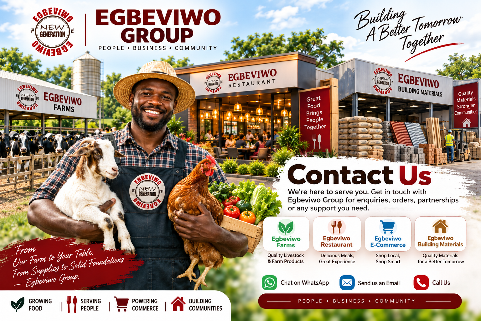 Egbeviwo Group — farming, restaurant, e-commerce and building materials